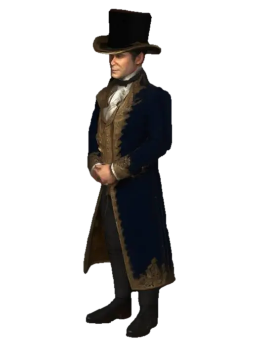 The prompt is to create a 3D model of a Georgian gentleman in a dark, candlelit… - Gentileschi 3D model, vytvořený pomocí AI