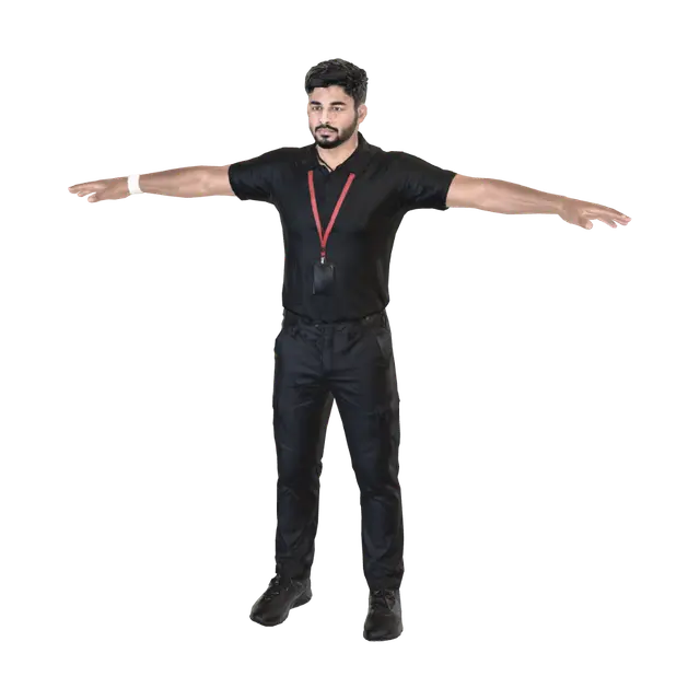 Security Stance - Ready 3D model, vytvořený pomocí AI