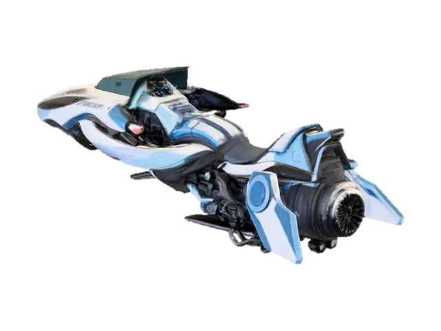 Futuristic Hoverbike - Motorcycle 3D model, vytvořený pomocí AI