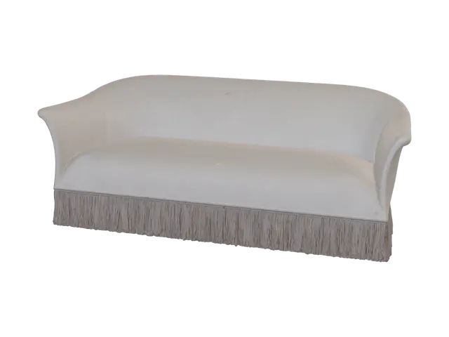 3D model for Fringed Beige Sofa