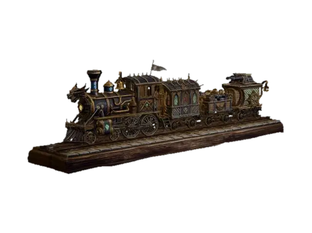 Dragonhead Steam Locomotive 3D model, vytvořený pomocí AI
