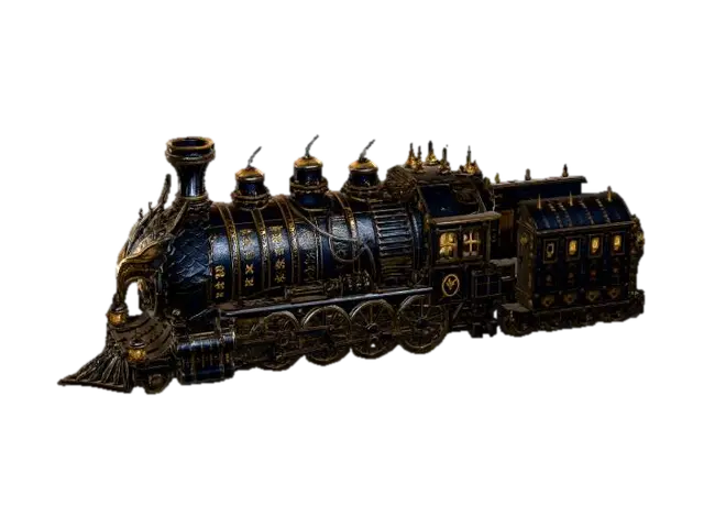 Dragonhead Steam Locomotive 3D model, vytvořený pomocí AI