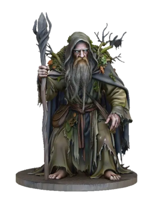 Forest Mage - Board 3D model, vytvořený pomocí AI