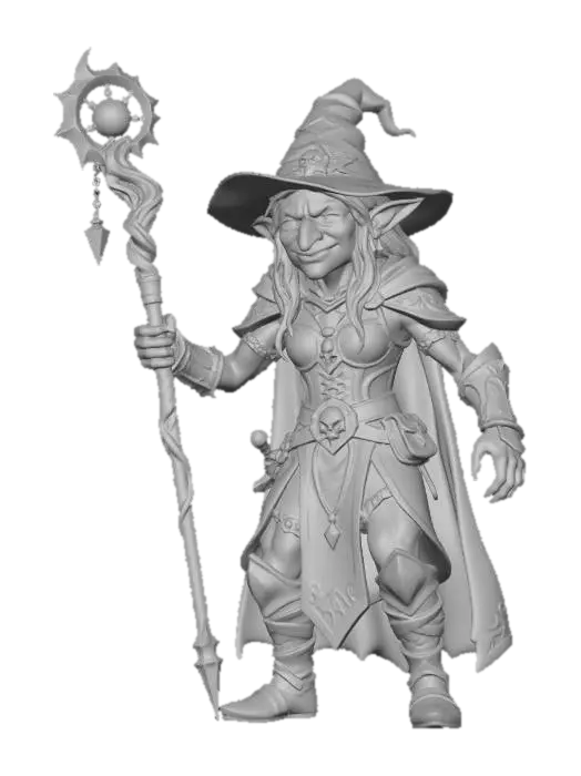 3D model for Emerald Arcanist witch