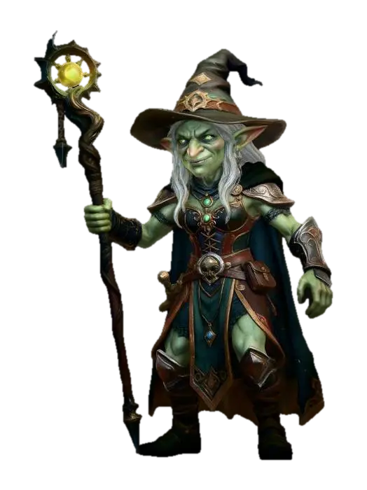 3D model for Emerald Arcanist witch
