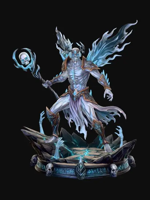 3D model for Icebound Lich on the Frostcrystal Altar