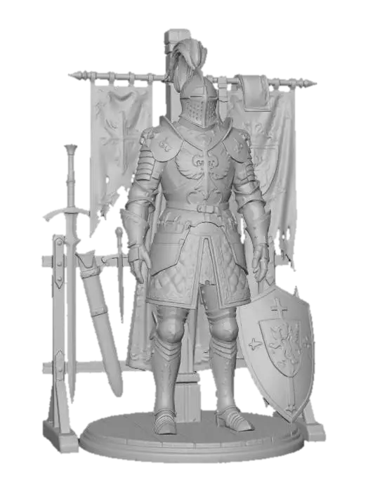3D model for Knight Armor Rack of the Crimson Banner