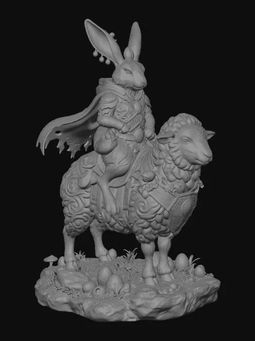 3D model for Ostara Rider on the Sacred Ram, #EasterEgg2026#