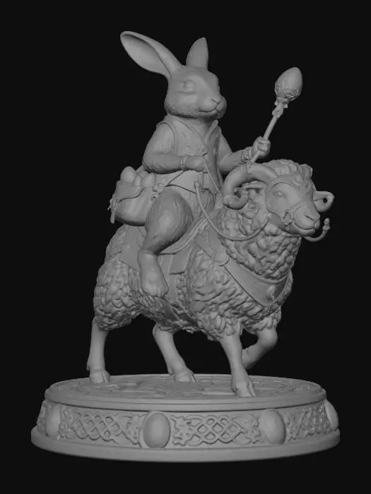 3D model for Easter Ram and Bunny, #EasterEgg2026#