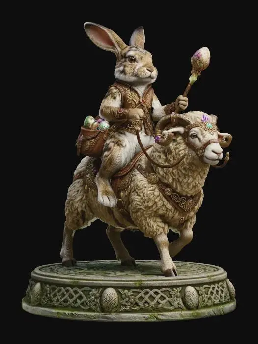 3D model for Easter Ram and Bunny, #EasterEgg2026#