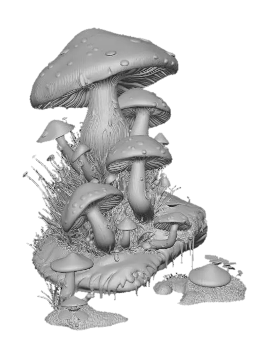 3D model for Luminescent Mushroom Grove