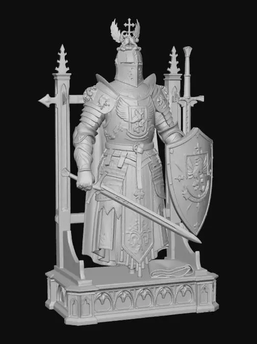 3D model for Knight of the Griffin Shield Armor Rack