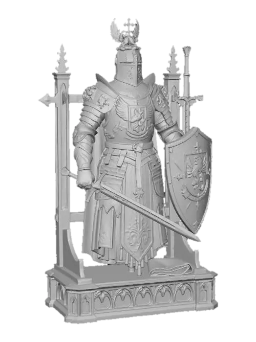 3D model for Knight of the Griffin Shield Armor Rack