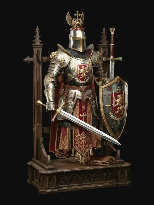 3D model for Knight of the Griffin Shield Armor Rack