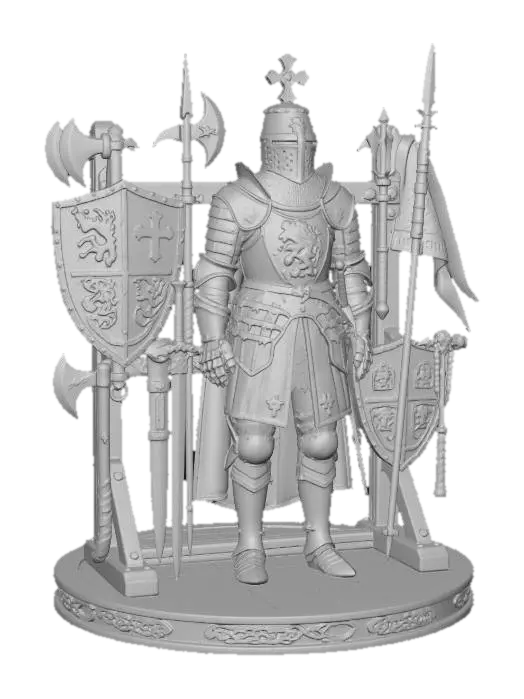 3D model for Crusader Knight Weapon-Armor Rack