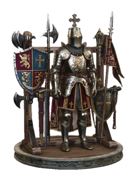 3D model for Crusader Knight Weapon-Armor Rack