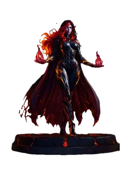 Crimson Ember Vanguard - Monogram 3D model, vytvořený pomocí AI