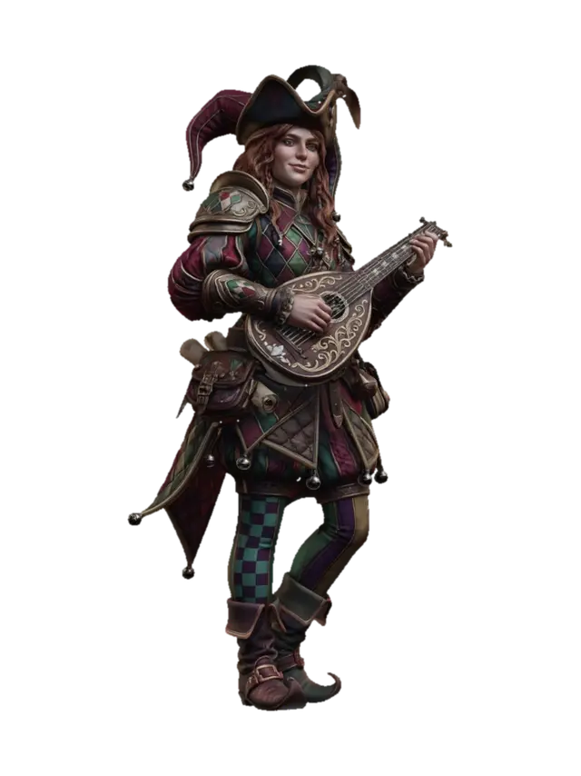 Harlequin Minstrel - Courtyard 3D model, vytvořený pomocí AI