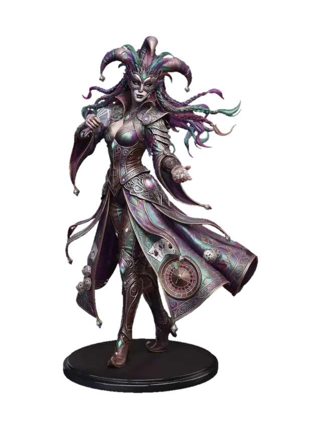 The Velvet Gambler 3D model, vytvořený pomocí AI