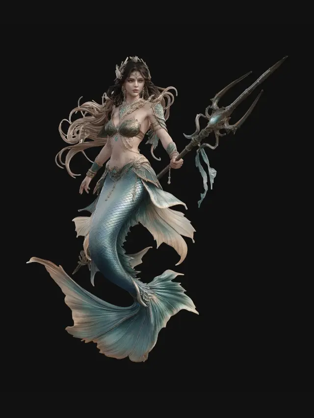 3D model for mermaid guardian