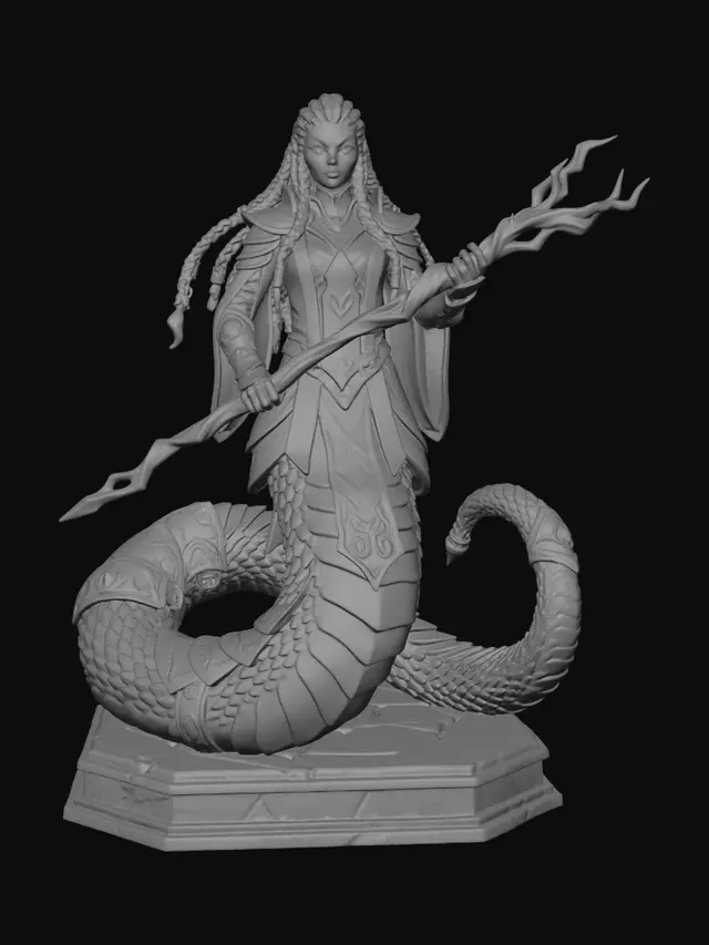 3D model for Azure Serpent Sorceress
