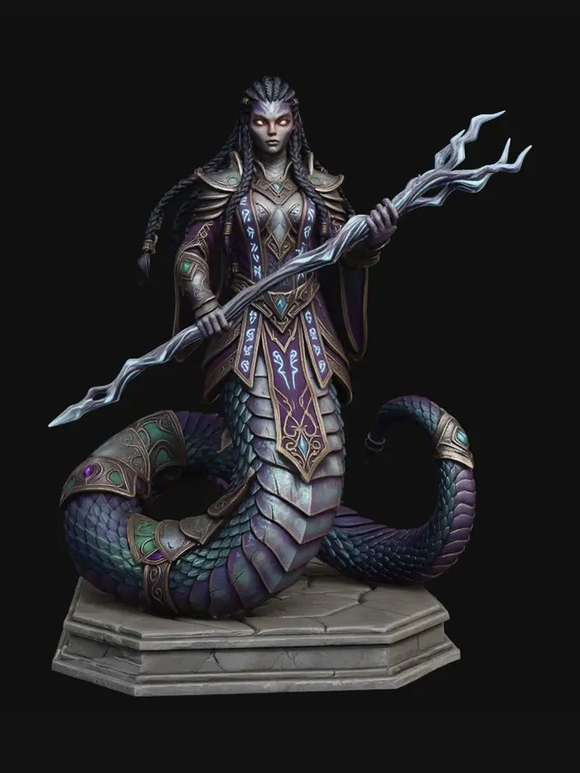 3D model for Azure Serpent Sorceress