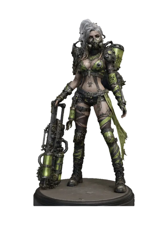 Biohazard Warden - Hazard 3D model, vytvořený pomocí AI