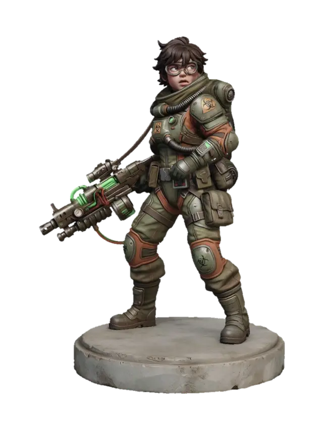 Biohazard Ranger - Gasmask 3D model, vytvořený pomocí AI