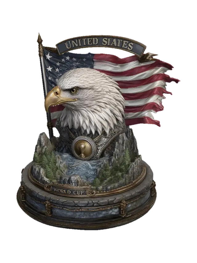 Liberty's World Cup Eagle - Worldcup 3D model, vytvořený pomocí AI