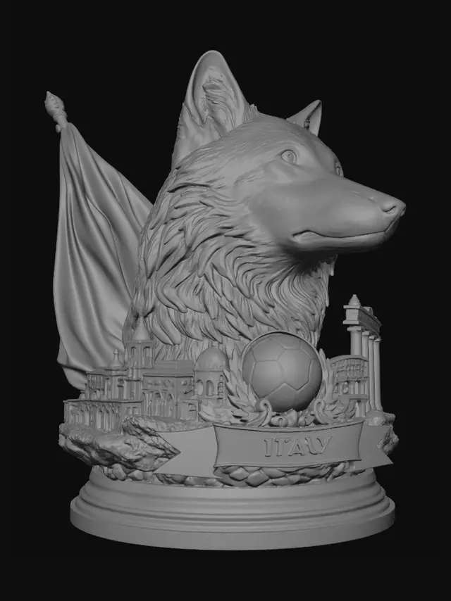 3D model for Italian Wolf Crest
