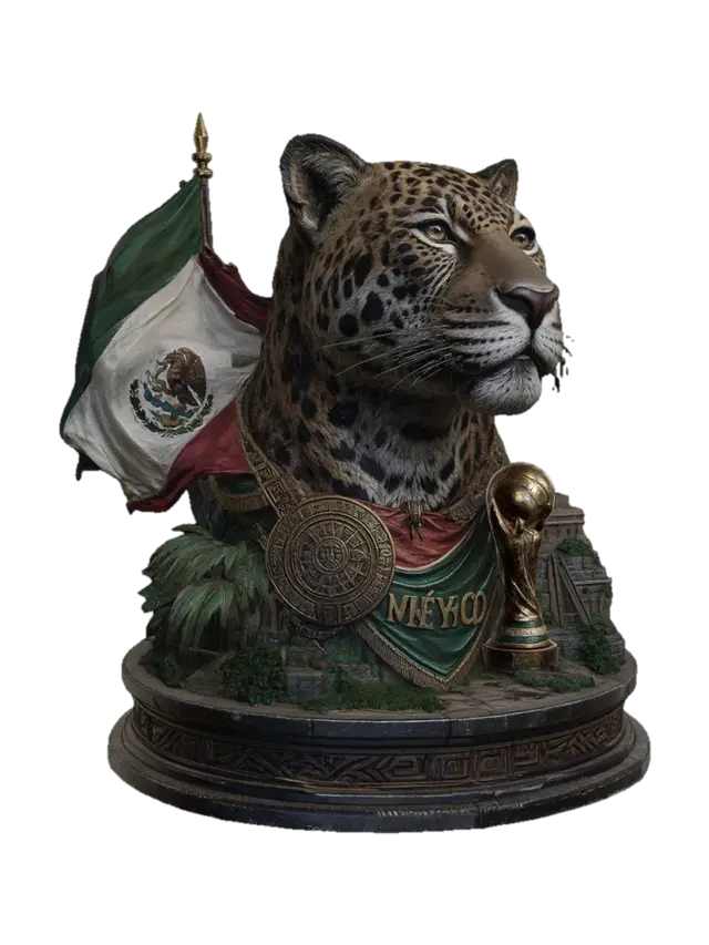 Jaguar Warrior of Mexico 3D model, AI generated