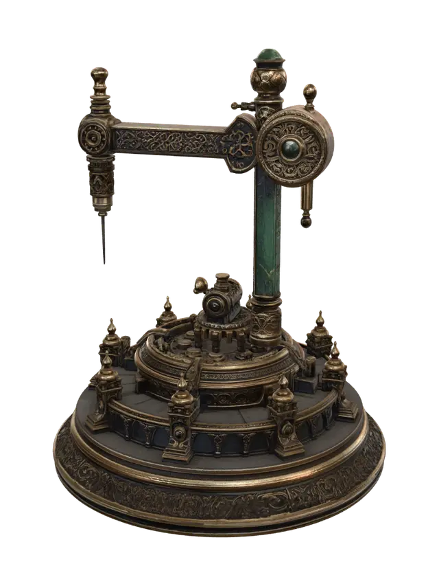 Modello 3D Brass Clockwork Scribe, generato dall’IA