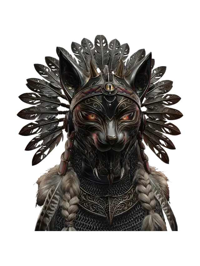 3D model for Feathered Iron Wolf
