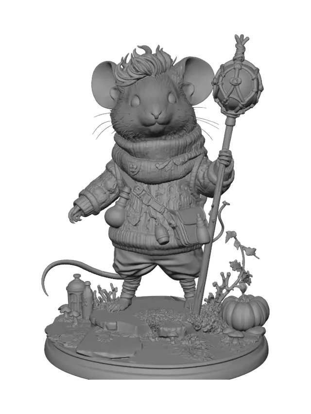 3D model for ultra high detailed  
Cozy magic Sweater  Rodenr showcase diorama for table games with extremly high resolution detailed mythical random cutness, extremely realistic high detailed  random pose  extremely realistic high Detailed Body, Face, fur, textures, random hair style, color, full view, random stance, high resolution texture and Fantasy  3d style, use 8k high res Colors, no logos under podest,