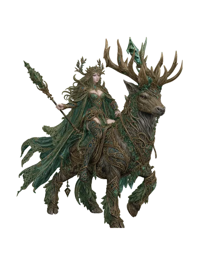 3D model for Verdant Queen of the Emerald Stag