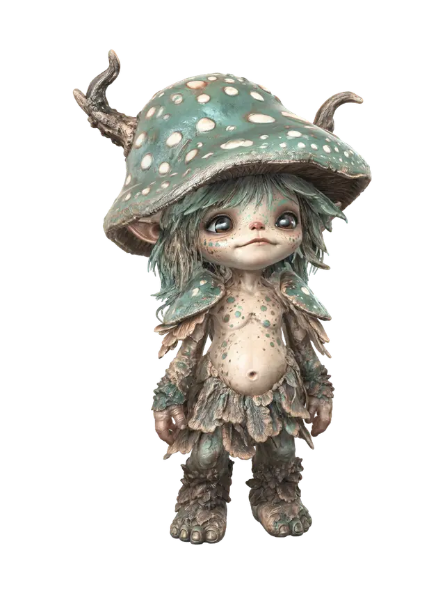 Sporeling Sprite - 2d 3D model, vytvořený pomocí AI