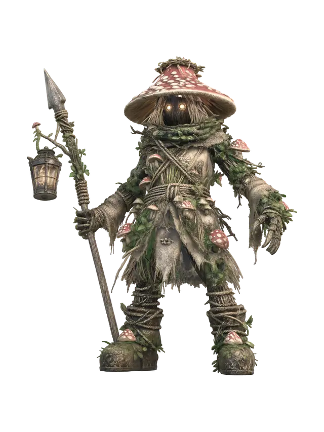 Mushroom Guardian - Fantasyworld 3D model, vytvořený pomocí AI