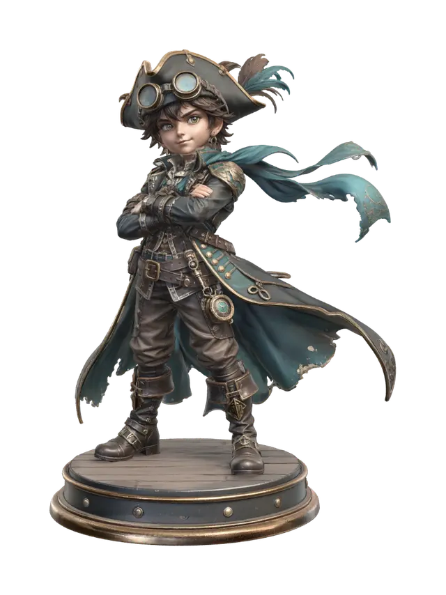 Modello 3D Skybound Corsair - Aether, generato dall’IA