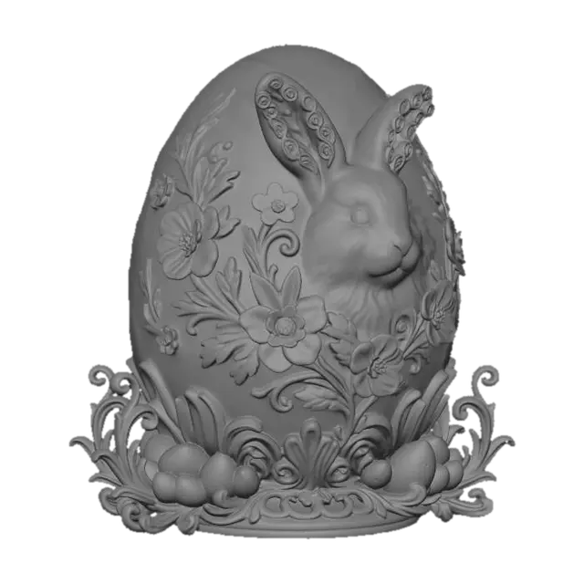 3D model for Floral Easter Egg with Bunny , #EasterEgg2026#