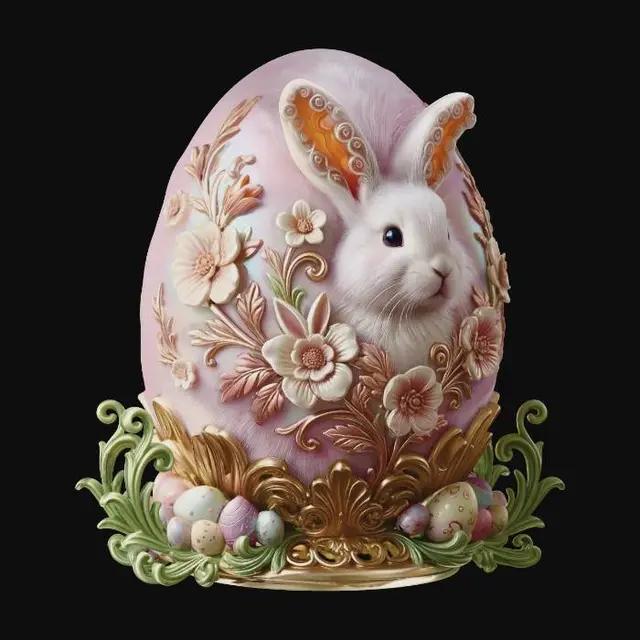 3D model for Floral Easter Egg with Bunny , #EasterEgg2026#