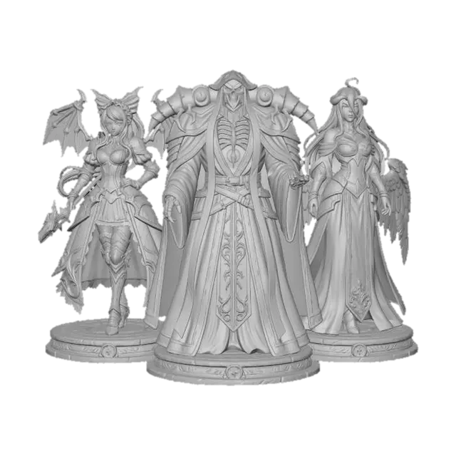 3D model for Ainz Ooal Gown, Shalltear, Albedo, Overlord Display