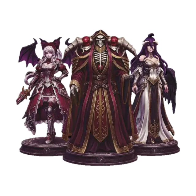 3D model for Ainz Ooal Gown, Shalltear, Albedo, Overlord Display