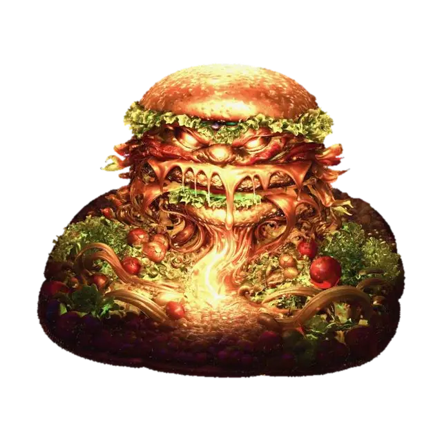 3D model for sentient Inferno Burger Beast