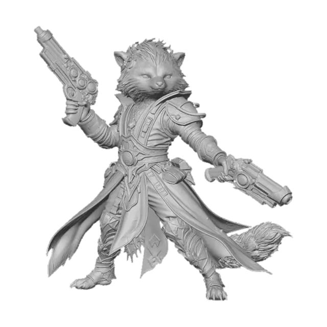 3D model for Arcane Gunslinger Raccoon