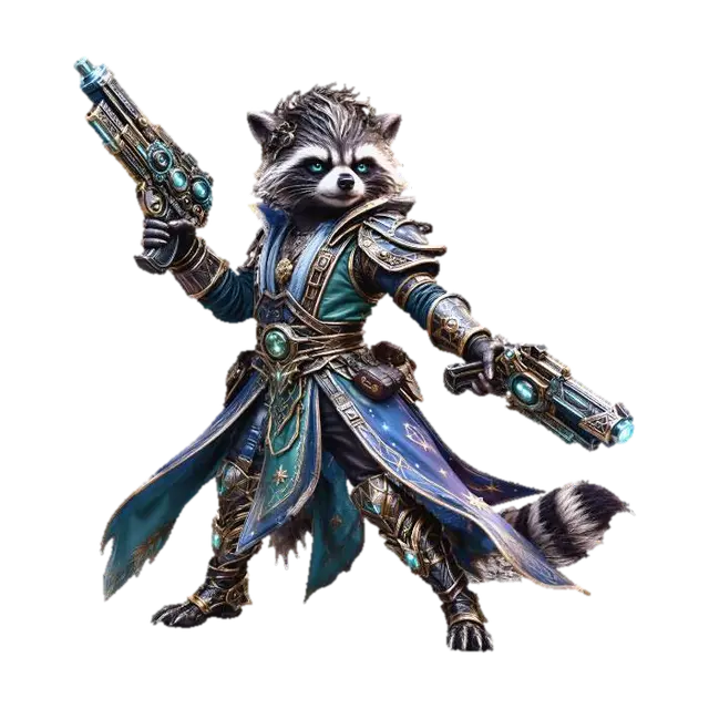 3D model for Arcane Gunslinger Raccoon