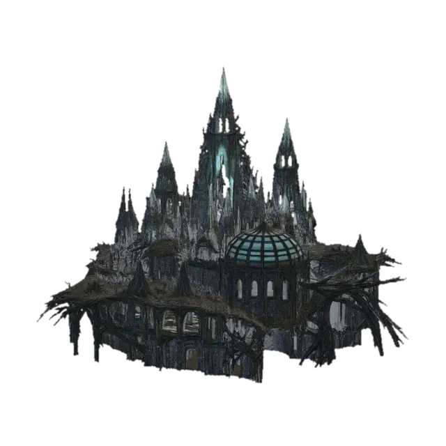 Sunken Cathedral - Atmospheric 3D model, vytvořený pomocí AI
