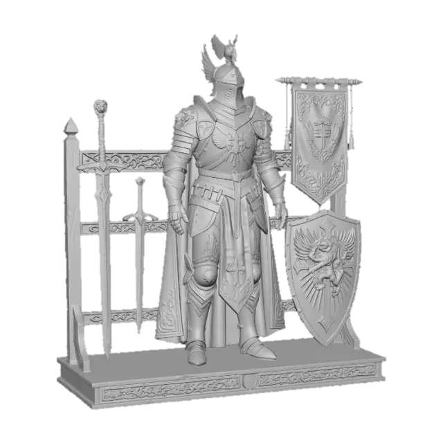 3D model for Azure Griffin Knight Armor Rack