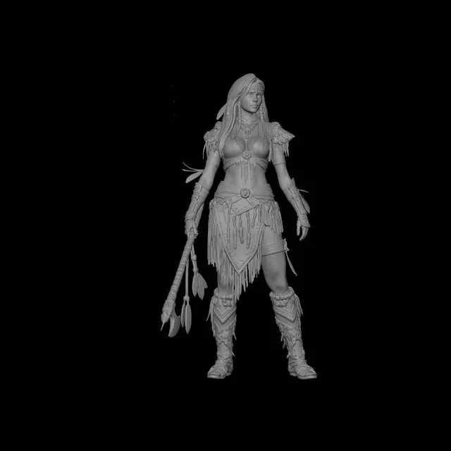 3D model for Iron-Wild Amazon Warrior