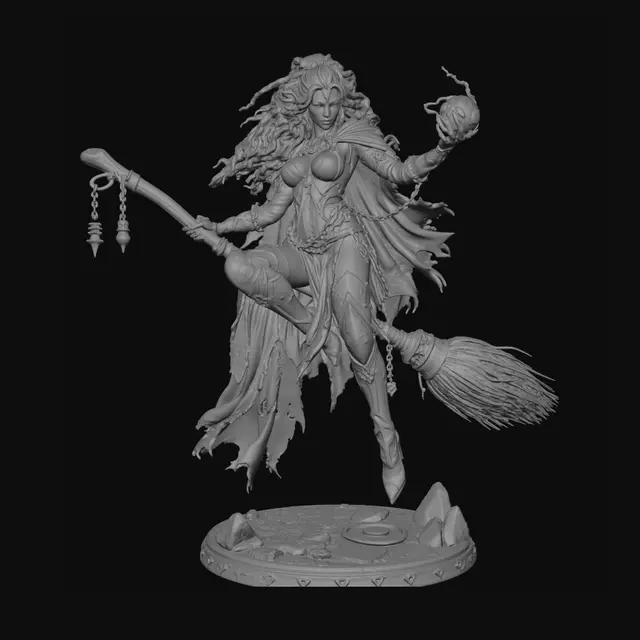 3D model for Midnight Witch on a Broom