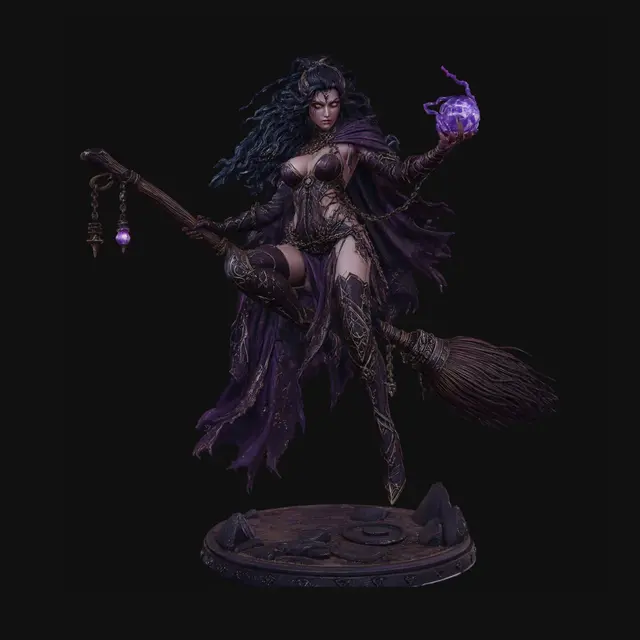 3D model for Midnight Witch on a Broom
